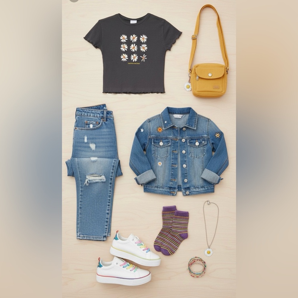 ZARA Short Sleeve Cropped Graphic Retro Top - Picture 7 of 7
